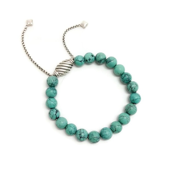 David Yurman Jewelry - David Yurman Turquoise 8 Mm Spiritual Bracelet
